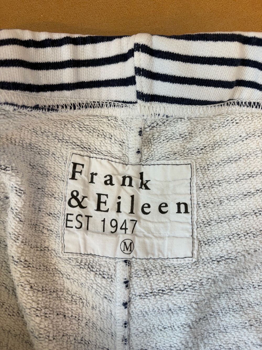 Frank & Eileen Pearl Favorite Sweatshorts - Navy and White - Size Medium - Picture 5 of 6
